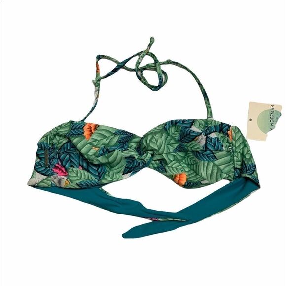 🆕 Mara Hoffman Leaf Twist Bandeau Reversible - Picture 2 of 7